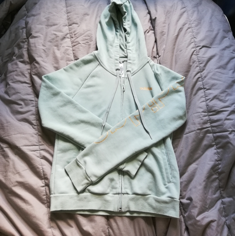 S teal Adidas zip up hoodie